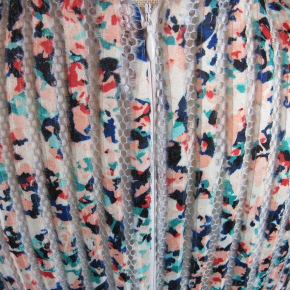 Apt 9 Women's Size 16 Mesh Texture Fit & Flare Dress Pockets Multi-Colored Lined - Picture 5 of 12